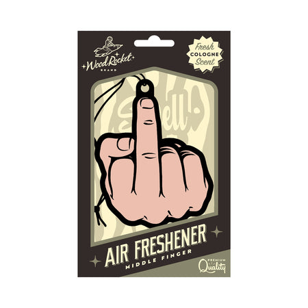 Wood Rocket Air Freshener Middle Finger Peach-0